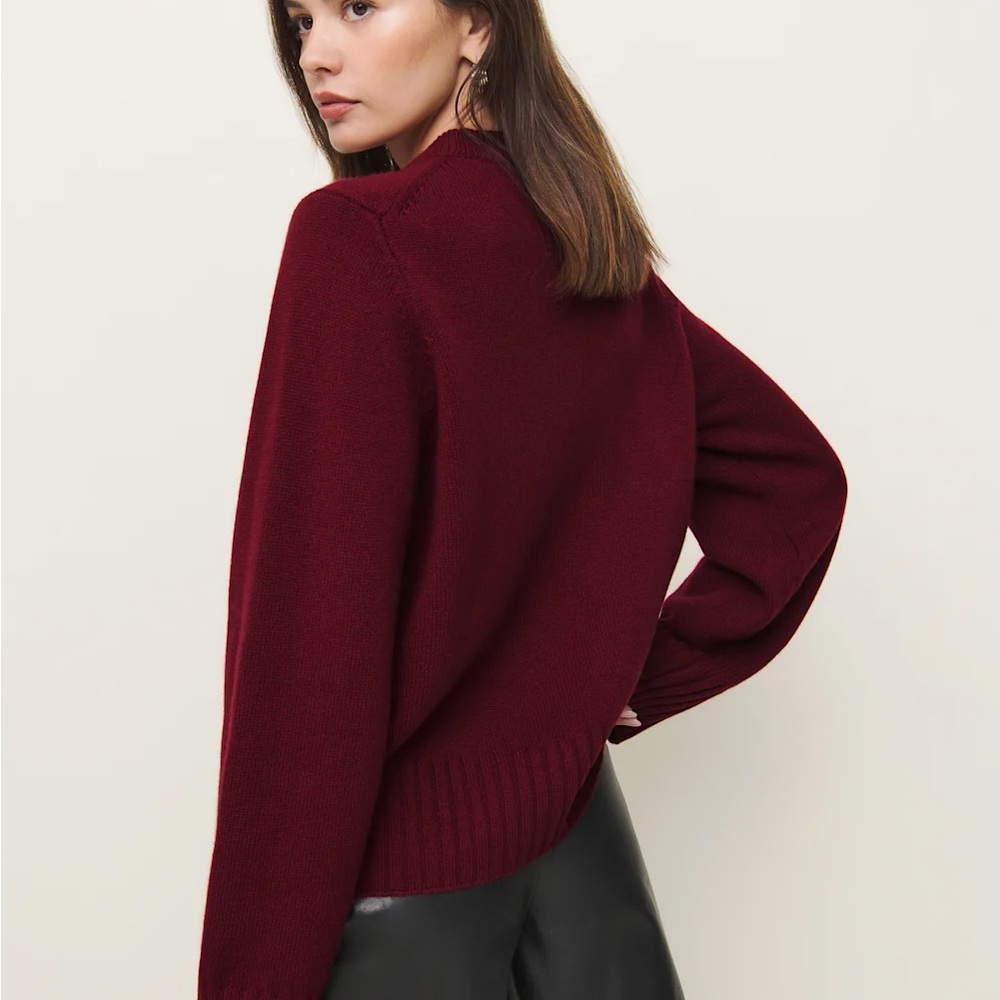 Reformation Calloway Regenerative Wool Crew Sweater New with tags size XL - Picture 3 of 4